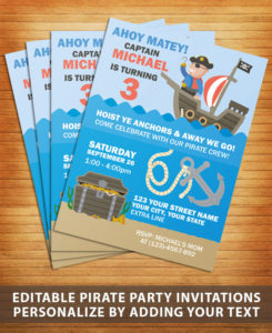 Pirate Party Invitation - Free Printable