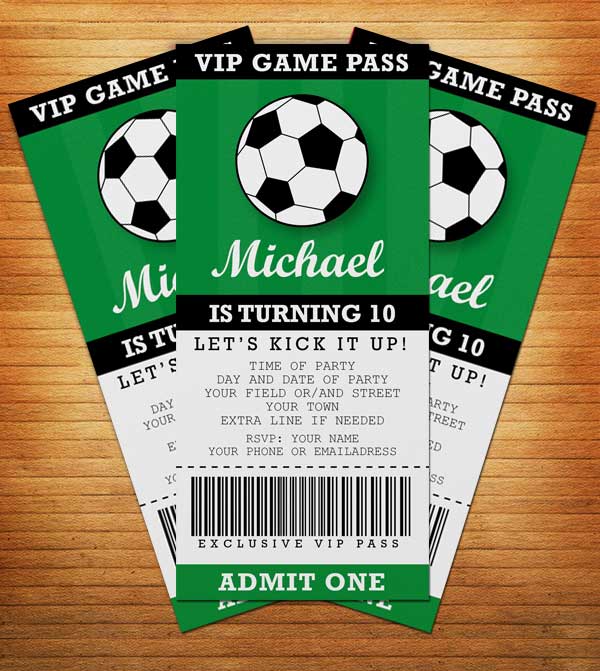 Soccer Birthday Invitation Template Free