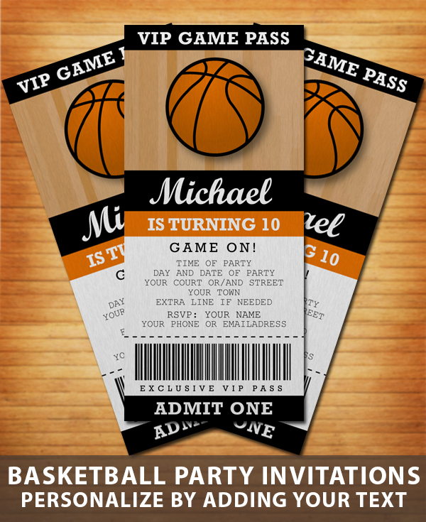 Basketball Party Invite Free Printable M. Gulin Papercrafts